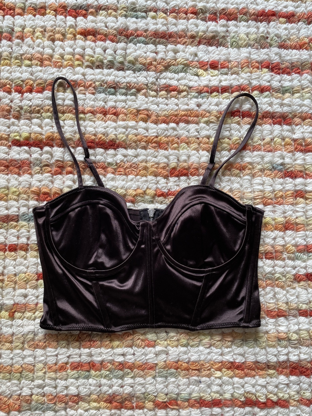Satin Corset Crop Top